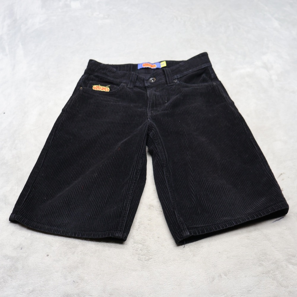 Empyre Shorts Mens 24 Black Corduroy Baggy Skate Casual Retro Summer Loose Fit